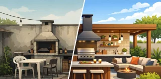 Antes e depois área gourmet: como renovar bem