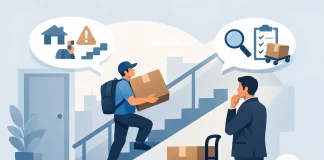 Entrega sobe escadas: o que verificar antes